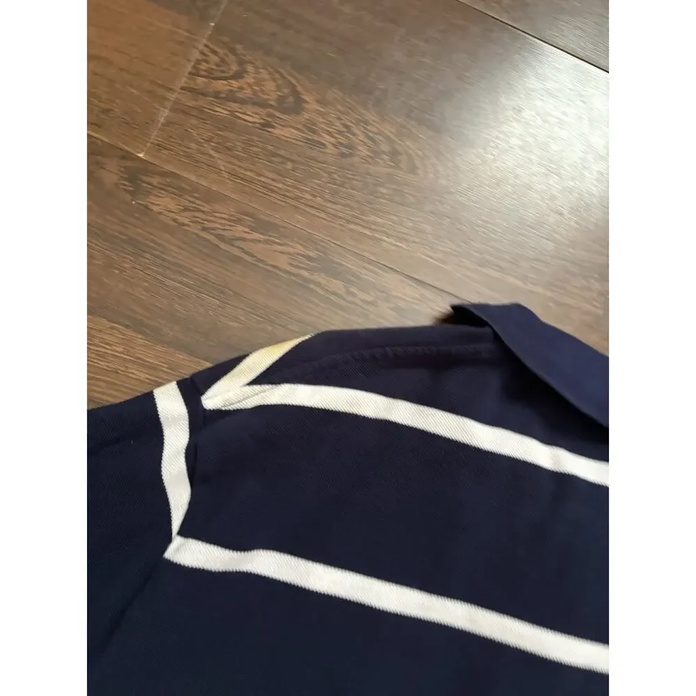 Polo Ralph Lauren Shirt Mens Size XL Classic Fit Navy Blue Country Flag Stripe
